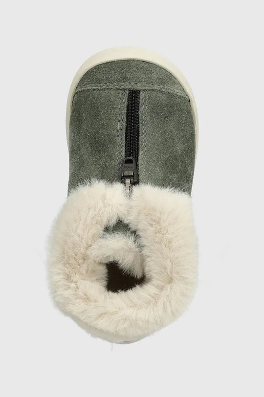 zelena Dječje zimske cipele od brušene kože Pom D'api SWEET ZIP FUR