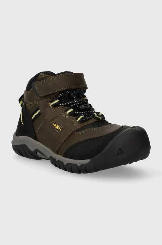 Детские замшевые зимние ботинки Keen Ridge Flex Mid зелёный