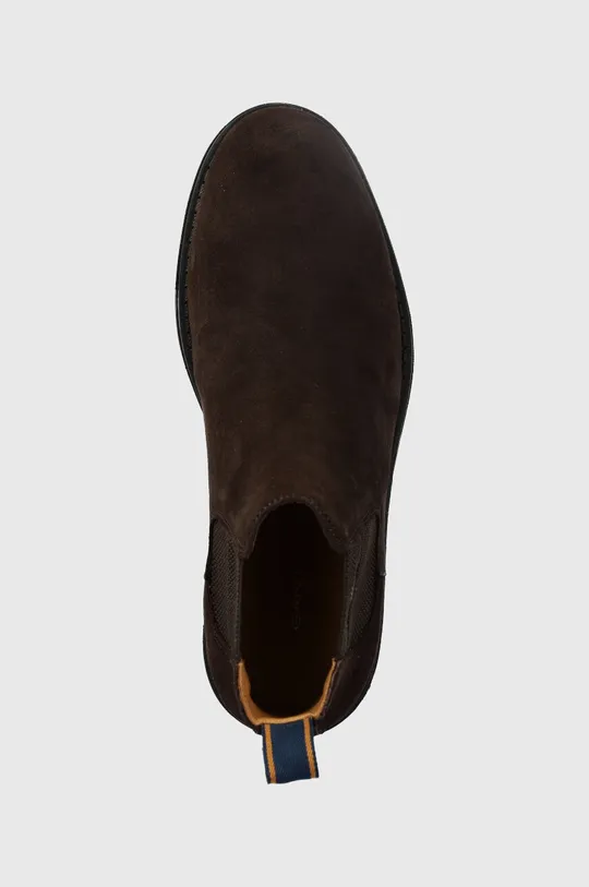 barna Gant magasszárú cipő velúrból Brookly