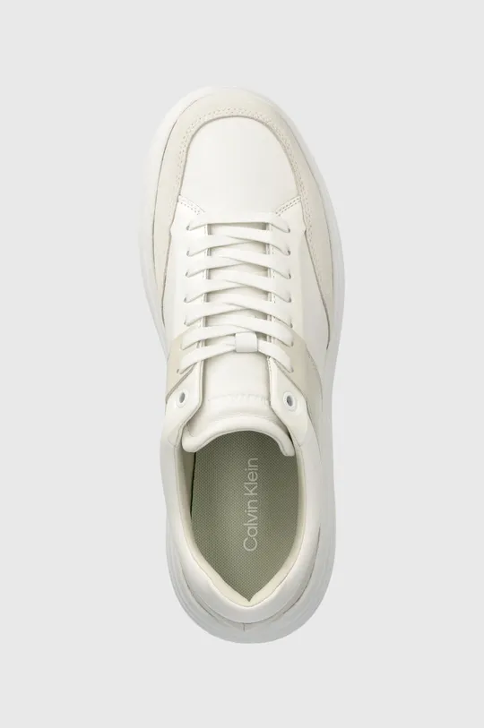 biały Calvin Klein sneakersy skórzane LOW TOP LACE UP LTH