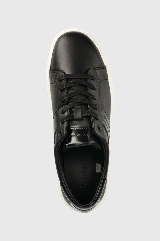 crna Kožne tenisice Calvin Klein LOW TOP LACE UP LTH