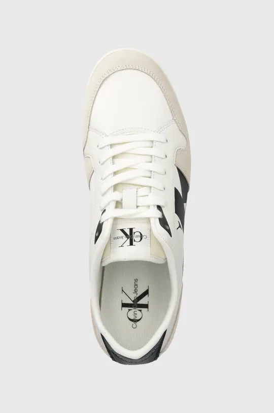 λευκό Δερμάτινα αθλητικά παπούτσια Calvin Klein Jeans LOW PROFILE RUNNER M