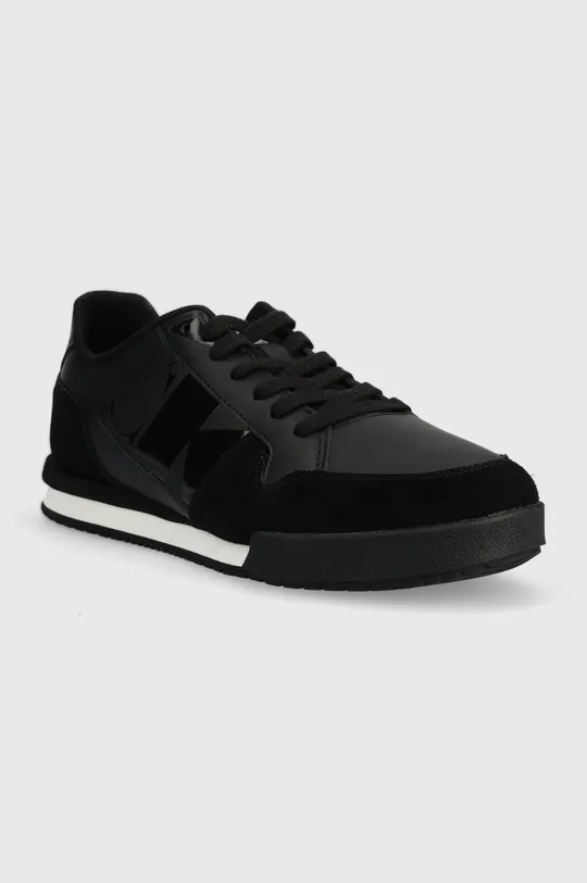 Δερμάτινα αθλητικά παπούτσια Calvin Klein Jeans LOW PROFILE RUNNER M μαύρο