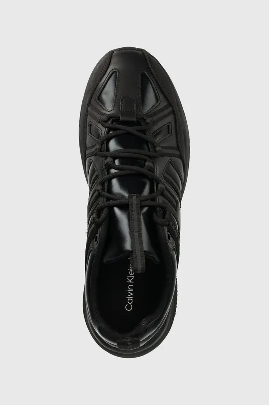 czarny Calvin Klein Jeans sneakersy RETRO TENNIS LACEUP