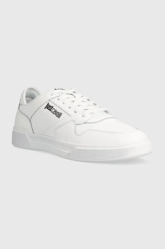 Δερμάτινα αθλητικά παπούτσια Just Cavalli λευκό