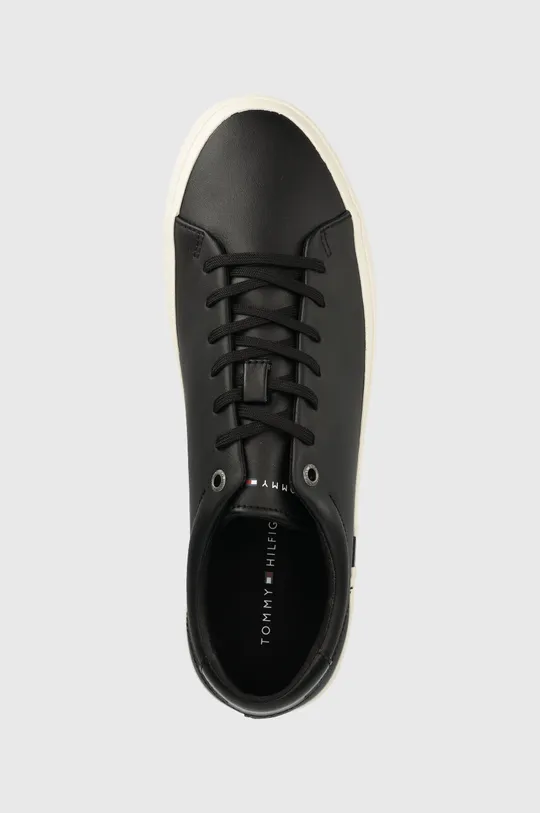 μαύρο Δερμάτινα ελαφριά παπούτσια Tommy Hilfiger CORPORATE LEATHER