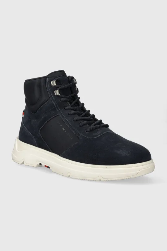Tommy Hilfiger sneakersy CORE MIX SUEDE HYBRID granatowy