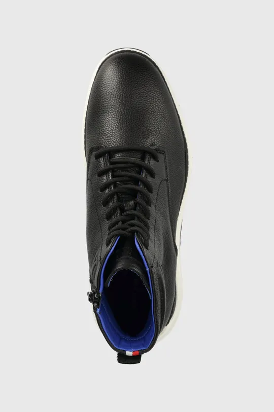μαύρο Δερμάτινα παπούτσια Tommy Hilfiger PREMIUM TH LEATHER HYBRID