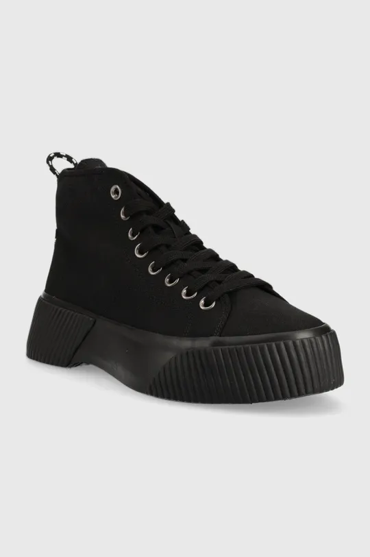 Πάνινα παπούτσια Tommy Jeans TJM MID PLATFORM μαύρο