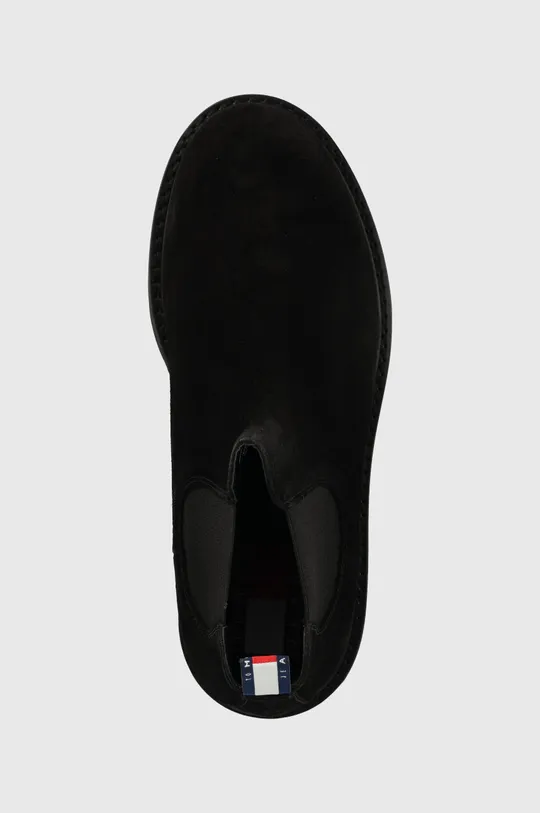 чорний Замшеві черевики Tommy Jeans TJM CHELSEA HIGH BOOT
