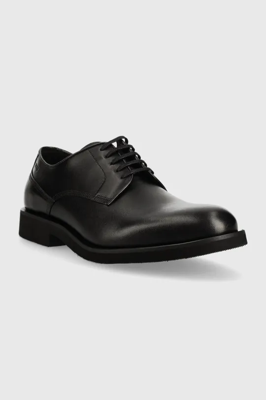 Шкіряні туфлі BOSS Baird чорний