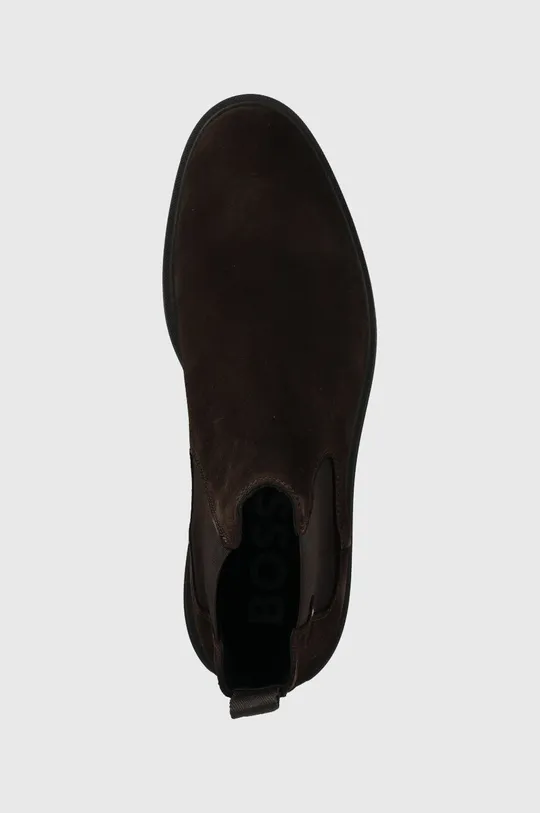 barna BOSS magasszárú cipő velúrból Calev