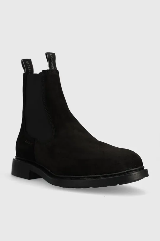 Gant magasszárú cipő velúrból Millbro fekete