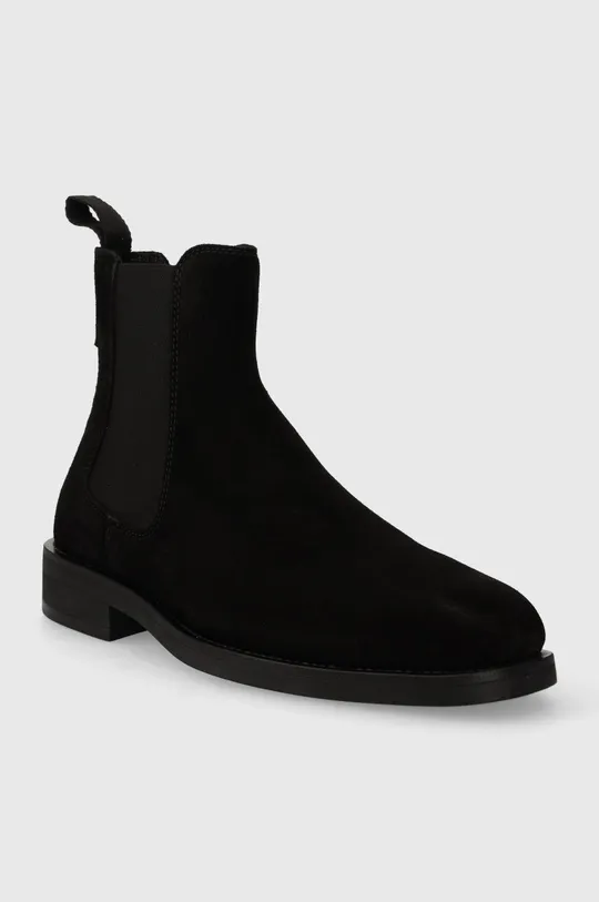 Gant magasszárú cipő velúrból Rizmood fekete