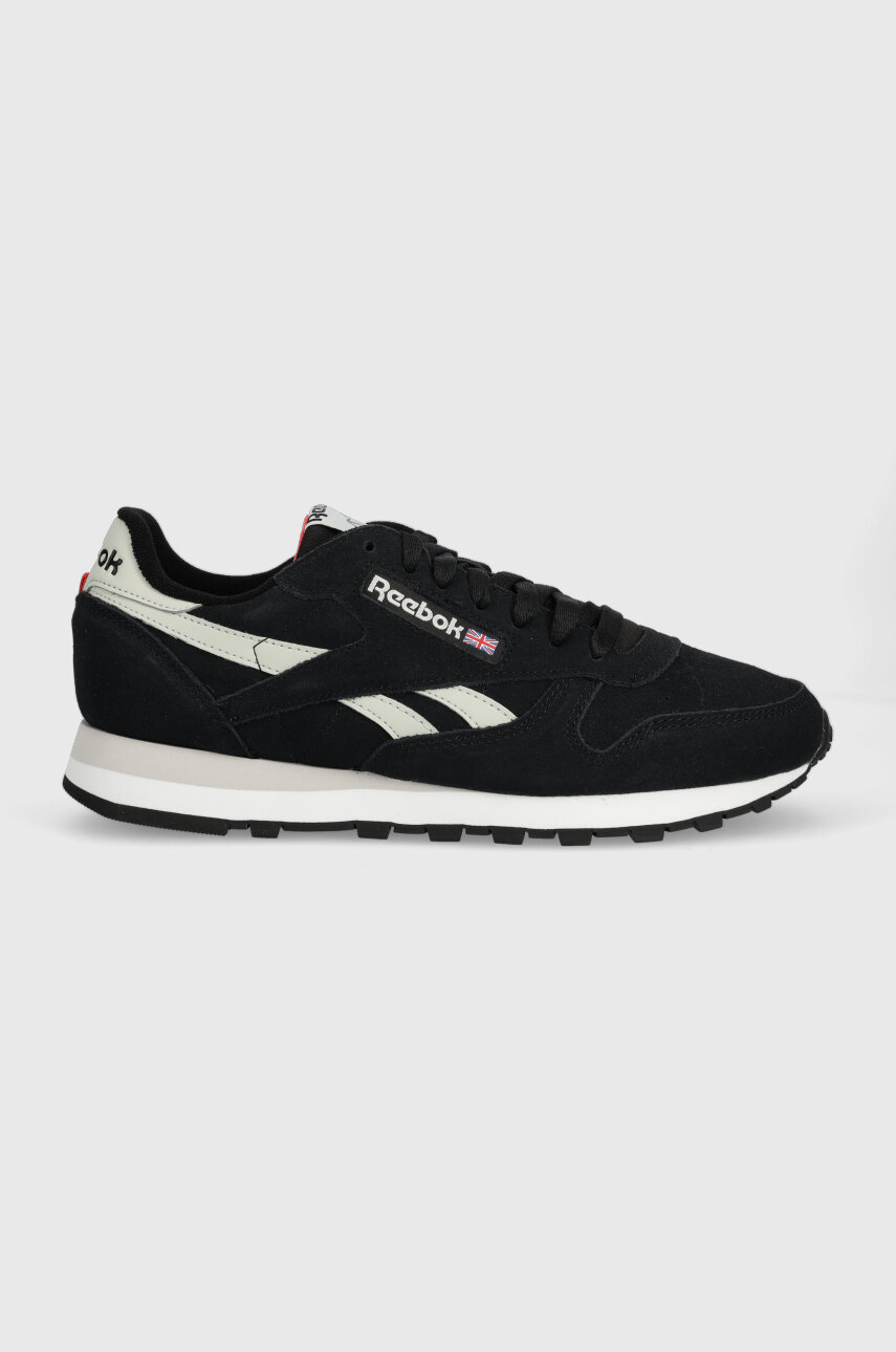 μαύρο Σουέτ αθλητικά παπούτσια Reebok Classic CLASSIC LEATHER Ανδρικά