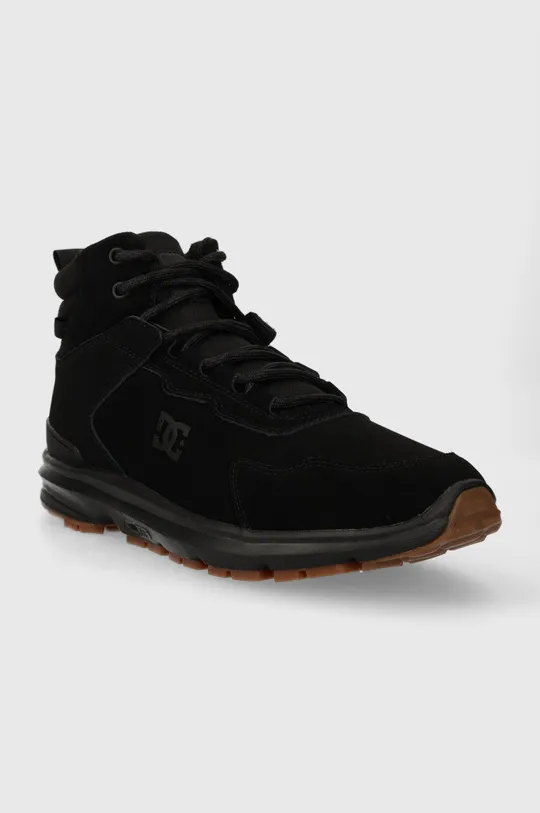 Čizme od brušene kože DC crna