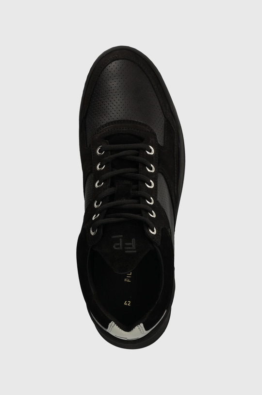 black Filling Pieces leather sneakers Low Top Ghost Paneled