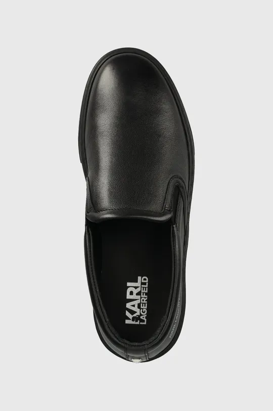 fekete Karl Lagerfeld bőr tornacipő FLINT