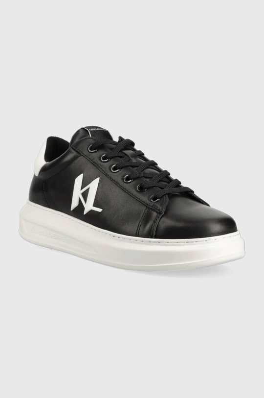 Karl Lagerfeld sneakersy skórzane KAPRI MENS czarny