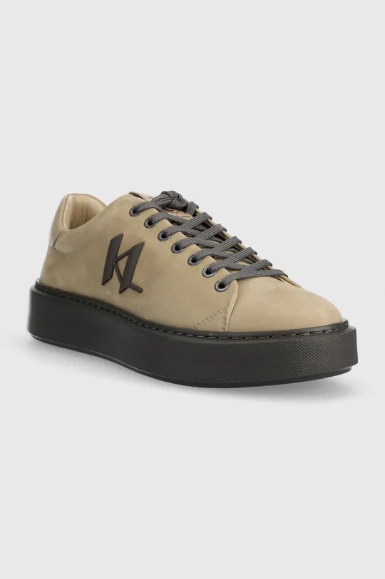 Σουέτ αθλητικά παπούτσια Karl Lagerfeld MAXI KUP μπεζ