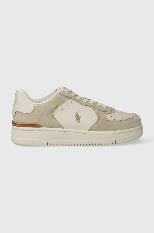 Polo Ralph Lauren sneakers Masters Crt finta pelle fiore beige 809913422001.100