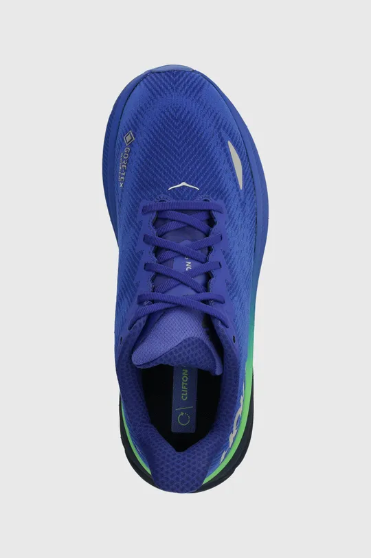blue Hoka running shoes Clifton 9 GTX