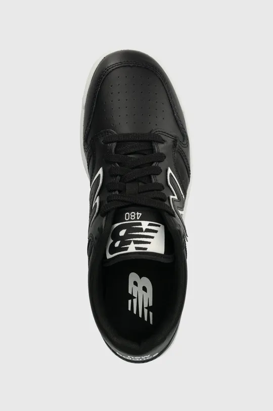 μαύρο Δερμάτινα αθλητικά παπούτσια New Balance BB480LBT