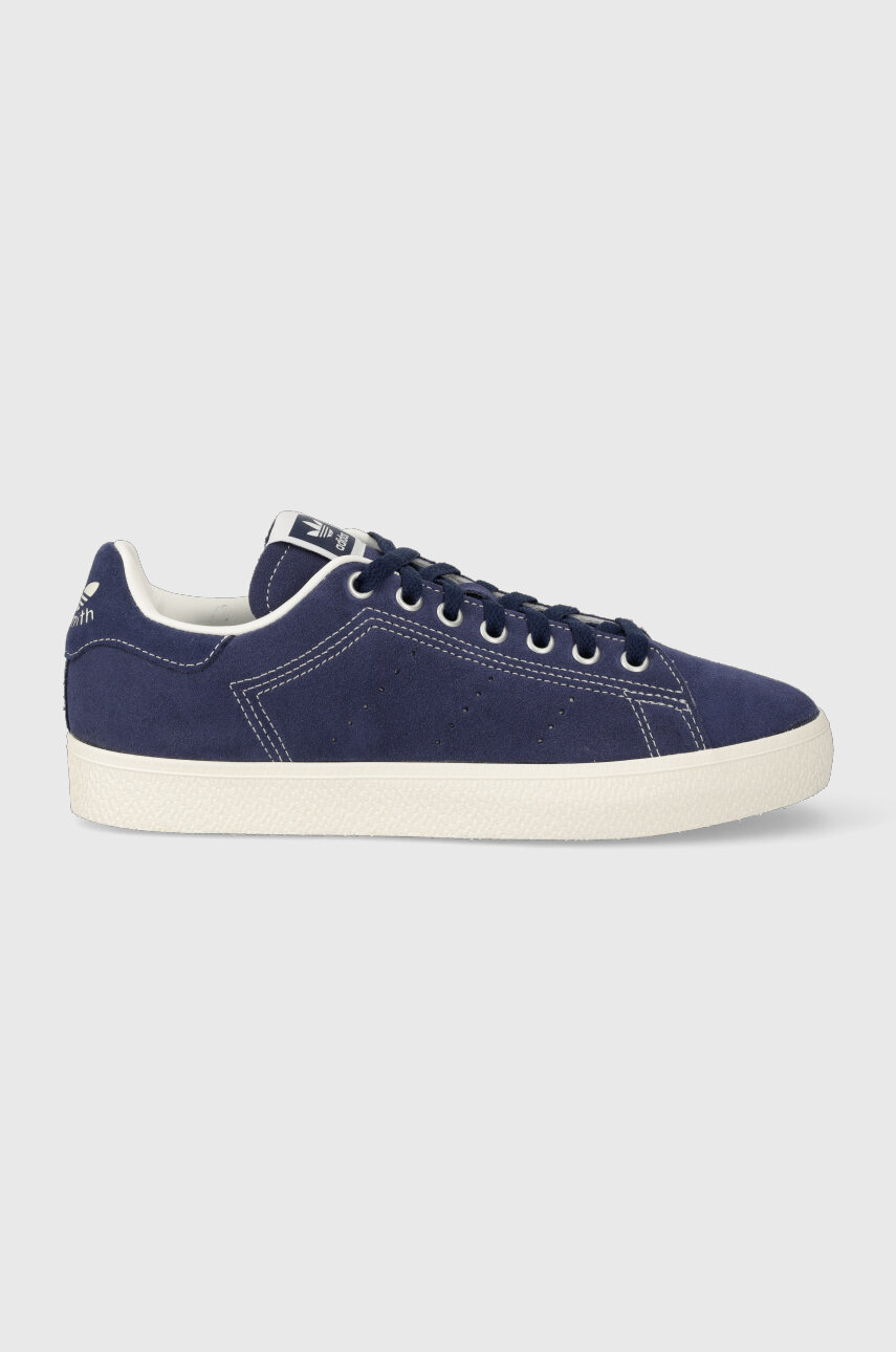 bleumarin adidas Originals sneakers din piele întoarsă STAN SMITH De bărbați