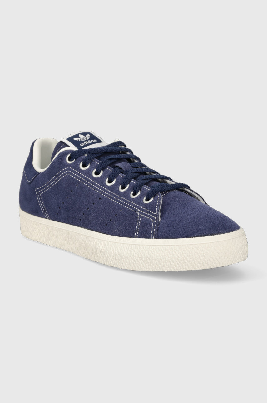 stan smith white navy blue