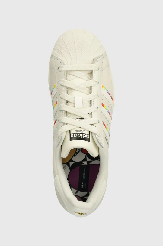 beżowy adidas Originals sneakersy skórzane x Rich Mnisi, Superstar Pride Rm