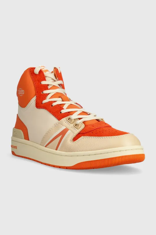 Δερμάτινα αθλητικά παπούτσια Lacoste L001 MID πορτοκαλί