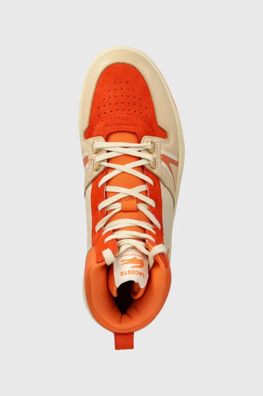 arancione Lacoste sneakers in pelle L001 MID