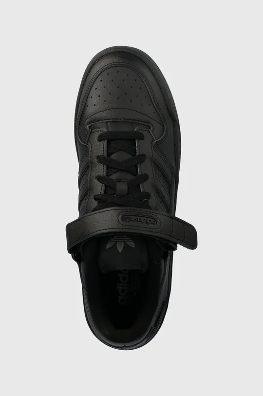 black adidas Originals leather sneakers Forum Low