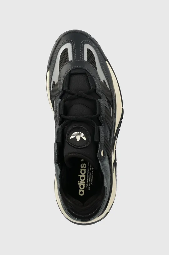 black adidas Originals leather sneakers