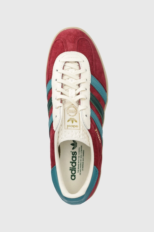 burgundia adidas Originals sneakers din piele întoarsă Gazelle