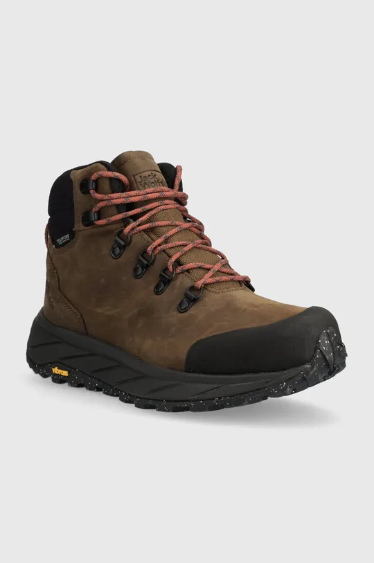 Topánky Jack Wolfskin Terraquest X Texapore Mid hnedá