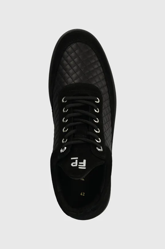 black Filling Pieces leather sneakers Low Top Quilted