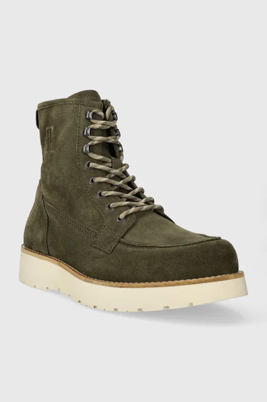 Σουέτ παπούτσια Tommy Hilfiger TH AMERICAN SUEDE BOOT πράσινο