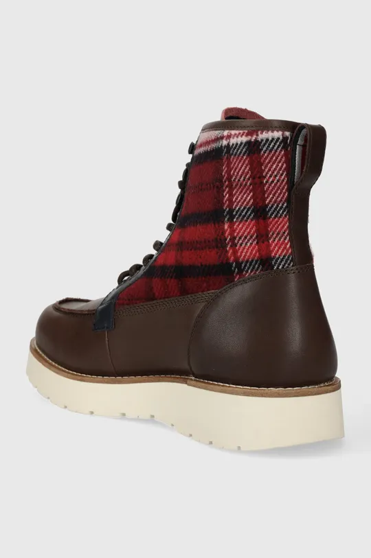 Tommy Hilfiger buty TH AMERICAN MIX CHECK BOOT Cholewka: Skóra naturalna, Materiał tekstylny, Wnętrze: Materiał tekstylny, Skóra naturalna, Podeszwa: Materiał syntetyczny