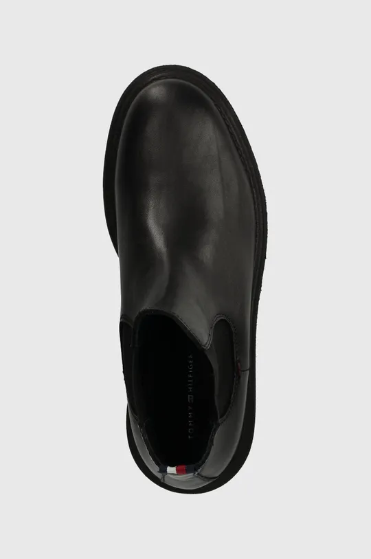 μαύρο Δερμάτινες μπότες τσέλσι Tommy Hilfiger PREMIUM CASUAL CHUNKY LTH CHELS