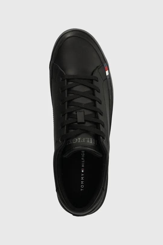 μαύρο Δερμάτινα αθλητικά παπούτσια Tommy Hilfiger MODERN VULC LTH LOW WL