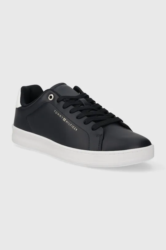 Tommy Hilfiger sneakers in pelle COURT CUPSOLE LEATHER GOLD blu navy