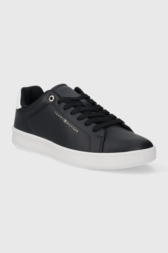 Kožené tenisky Tommy Hilfiger COURT CUPSOLE LEATHER GOLD tmavomodrá