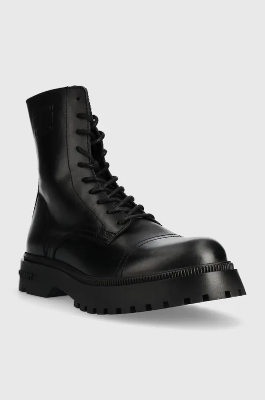 Tommy Jeans buty skórzane TJM CASUAL BOOT czarny