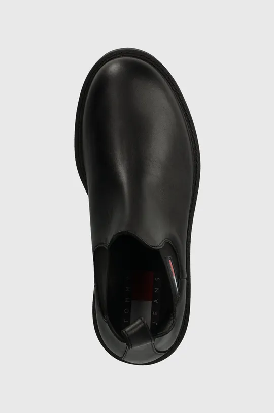 μαύρο Δερμάτινες μπότες τσέλσι Tommy Jeans TJM NAPA LEATHER