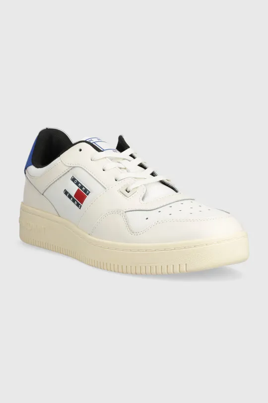 Δερμάτινα αθλητικά παπούτσια Tommy Jeans TJM BASKET COLOR λευκό