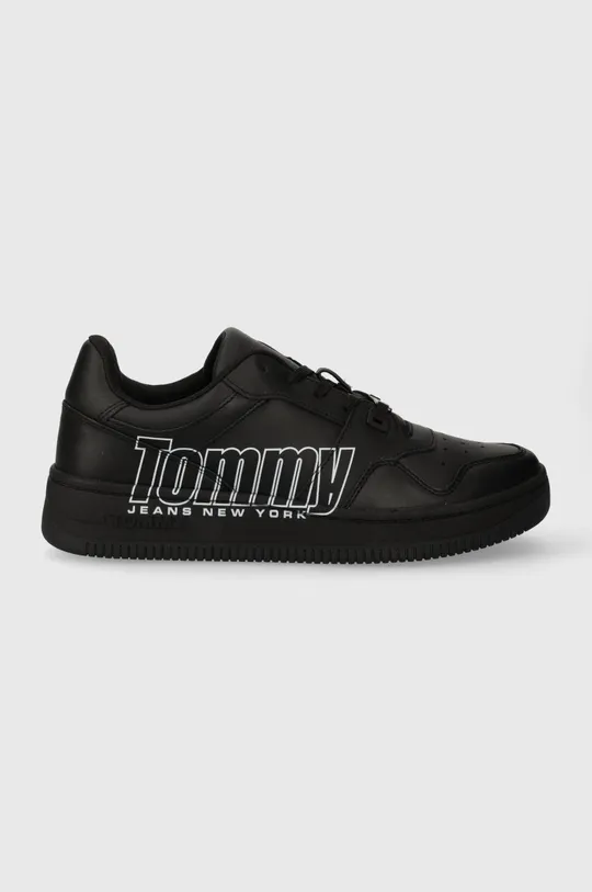 czarny Tommy Jeans sneakersy TJM BASKET LOGO Męski