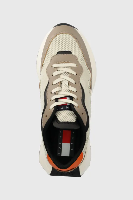 beżowy Tommy Jeans sneakersy TJM RUNNER MIX MATERIAL