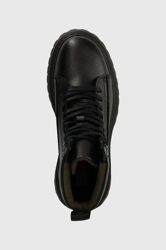 μαύρο Δερμάτινες μπότες πεζοπορίας Tommy Jeans TJM WARM LINING BOOT