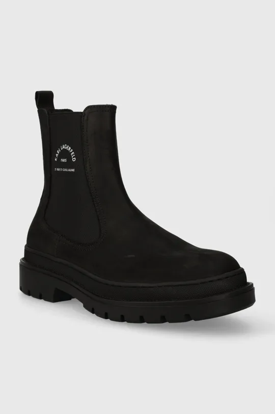 Замшеві черевики Karl Lagerfeld OUTLAND чорний